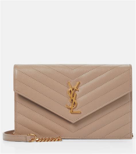 ysl envelope chain wallet|cassandre envelope chain wallet in grain de poudre leather.